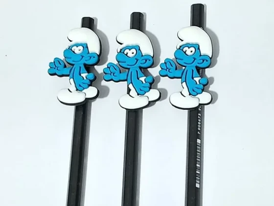 Lápis C/ponteira Smurf Emborrachado Pacote com 6 Unidades