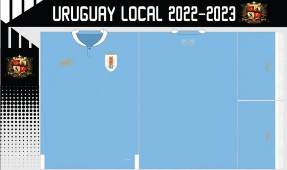 Vetores Camisa Uruguay Local 2022-2023