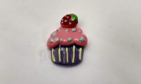 Aplique Cupcake em Resina de 2,8cm