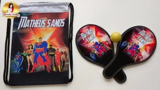 Mochila Ping Pong Tema Liga da Justiça