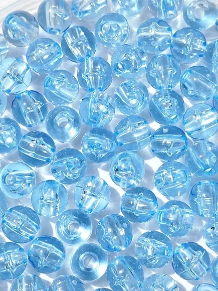 Bola Lisa Azul ou Rosa Passante 8mm Pacote 100 Unidades