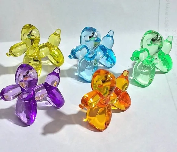 Pingente Balão Cachorro Colorido - 7 Unidades