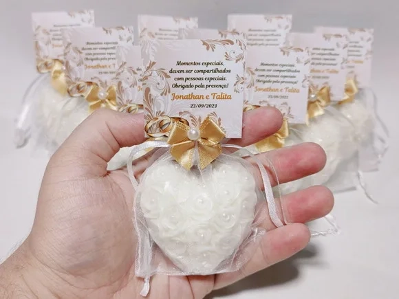 Lembrancinha Bodas de Ouro: Sabonete Coração Provence