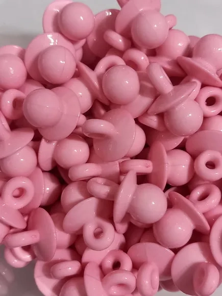 Pingente Chupetinha Rosa Leitosa 2,5cm - 20 Unidades