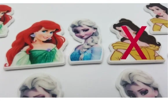 Aplique das Princesas em Acrílico - Pct.c/4 Unidade