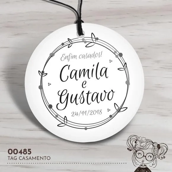 Tag Redonda Casamento - 00485
