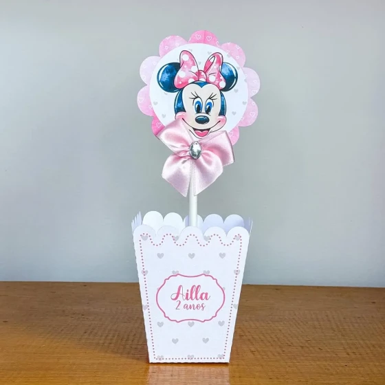 PEGUE E MONTE - Centro de Mesa MINNIE - Decoração de Festa | Lembrancinhas | Aniversário | Personalizados