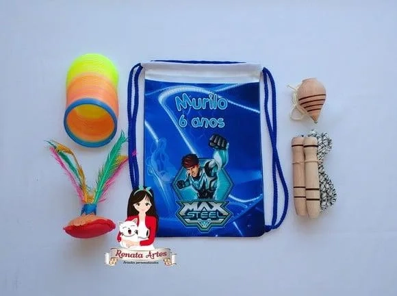 Mochila Boa Infância Personalizada Tema Max Steel