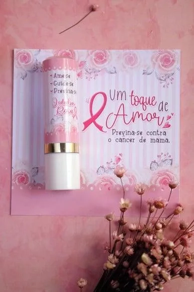 Cartão com Manteiga de Cacau Outubro Rosa