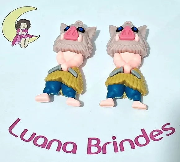 Pingente Inosuke Hashibira 3d Pacote com 2 Unidades