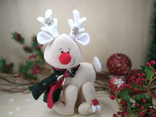 Rena Natalina Decoração Natal 30 Cm Enfeite De Natal