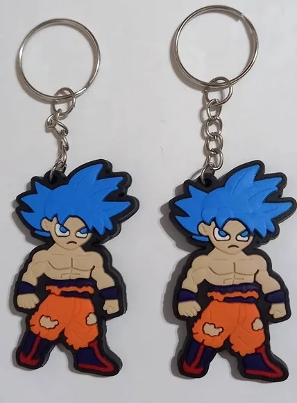 Chaveiro Goku Dragon Ball Emborrachado - 4 Unidades