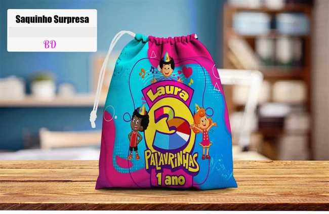 Saquinho Supresa para lembrancinhas Três Palavrinhas