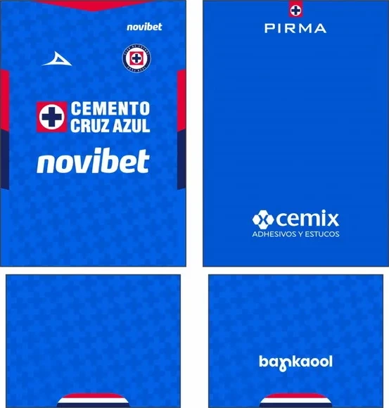 Arte Vetor Camisa Cruz Azul Local 2025-2026