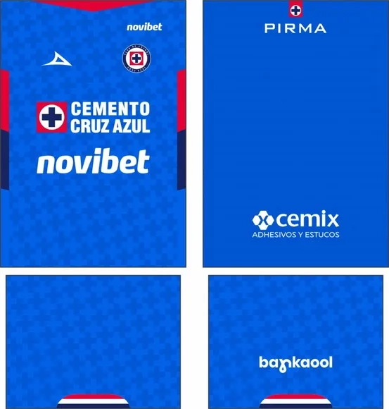 Arte Vetor Camisa Cruz Azul Local 2025-2026