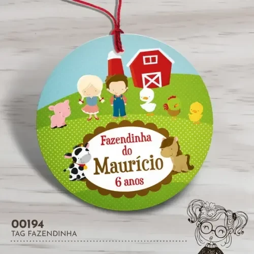 Tag Redonda Fazendinha - 00194