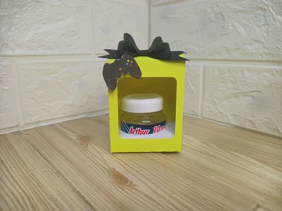 Caixa com Pote para Nutella Neon