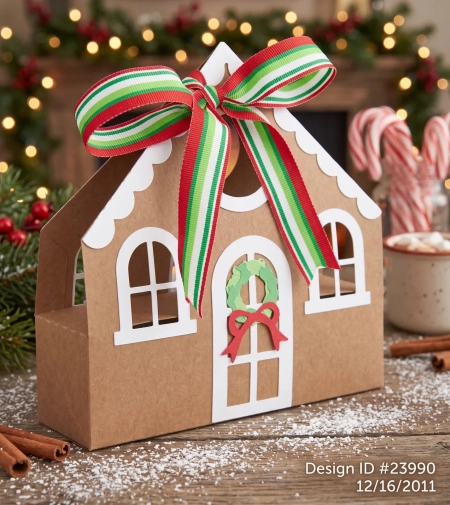 Caixa Casinha de Natal - Arquivo de Corte