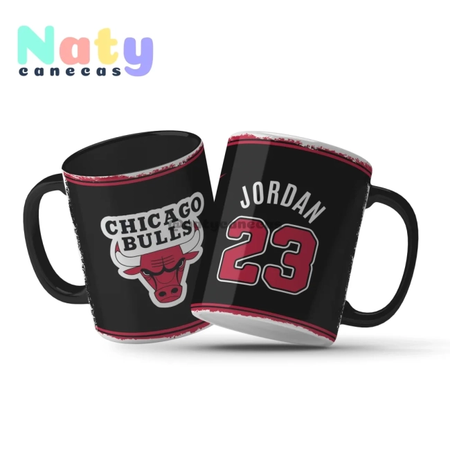 Caneca NBA Chicago Bulls Personalize com Nome e Número
