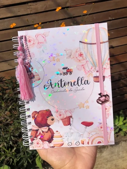 Caderneta de Saúde Personalizada - Brinquedos Vintage Menina