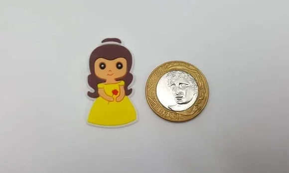 Aplique da Princesa Bela Emborrachado de 4cm