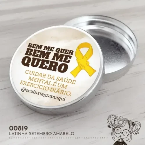 Latinha Adesivada Setembro Amarelo - 00819
