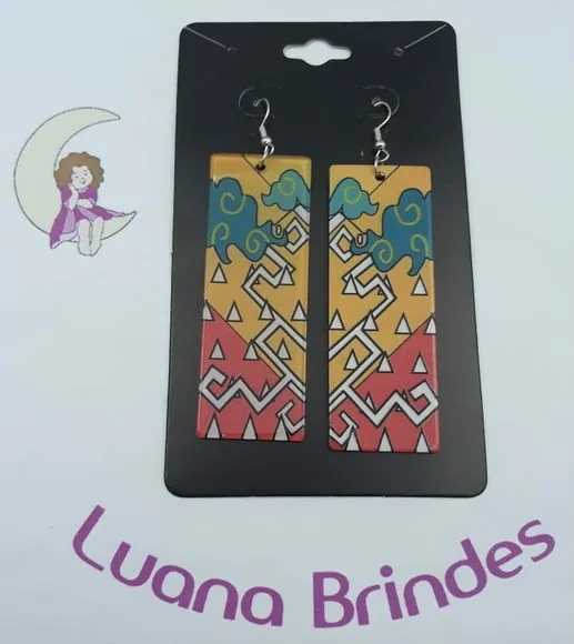 Brinco Desenho Animes 2 de Acrílico - 9cm - 1 par