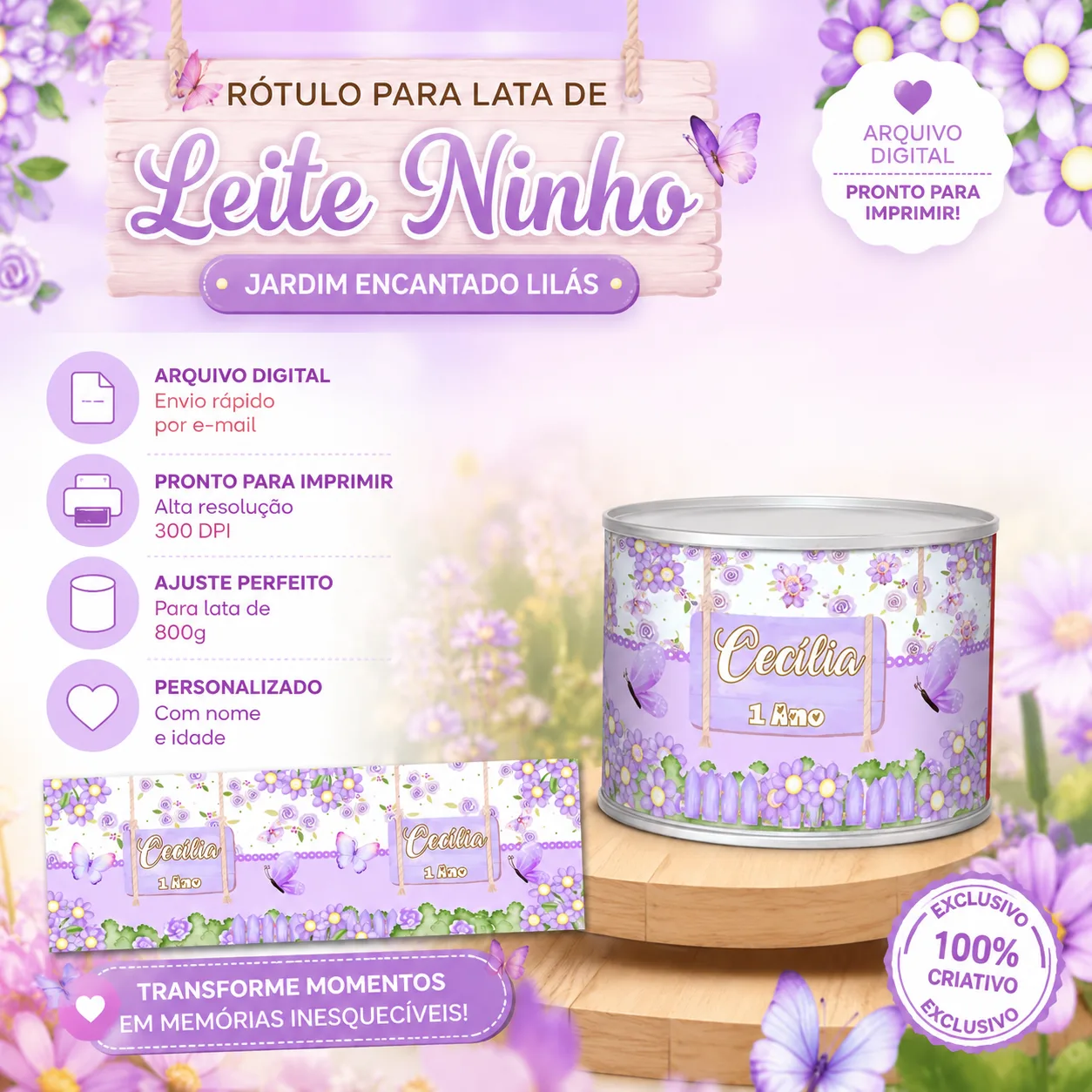 Arquivo Digital - Rótulo para Lata Jardim Encantado 4