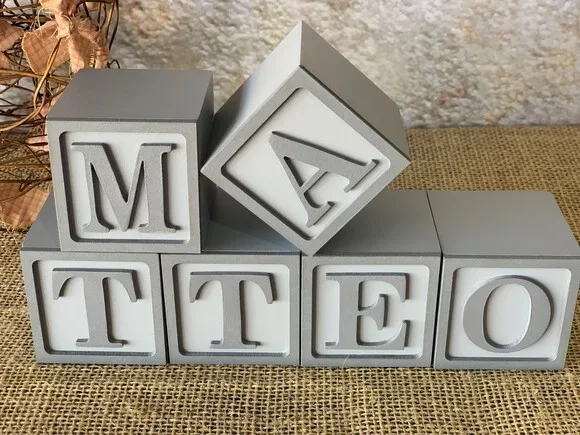 Cubos Personalizados de MDF - Cubos 6x6cm - Decoração Bebê e Quarto Infantil