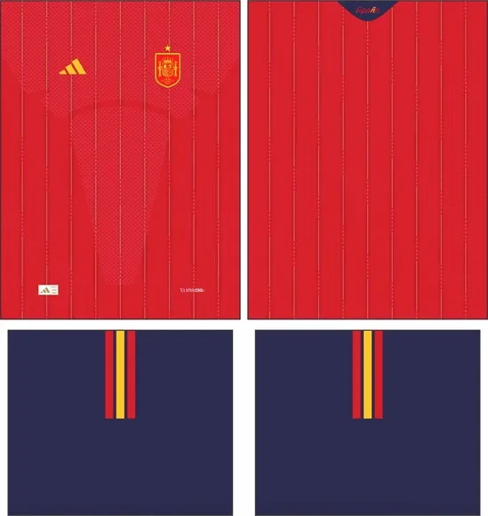 Arte Vetor Camisa Espanha Local 2026