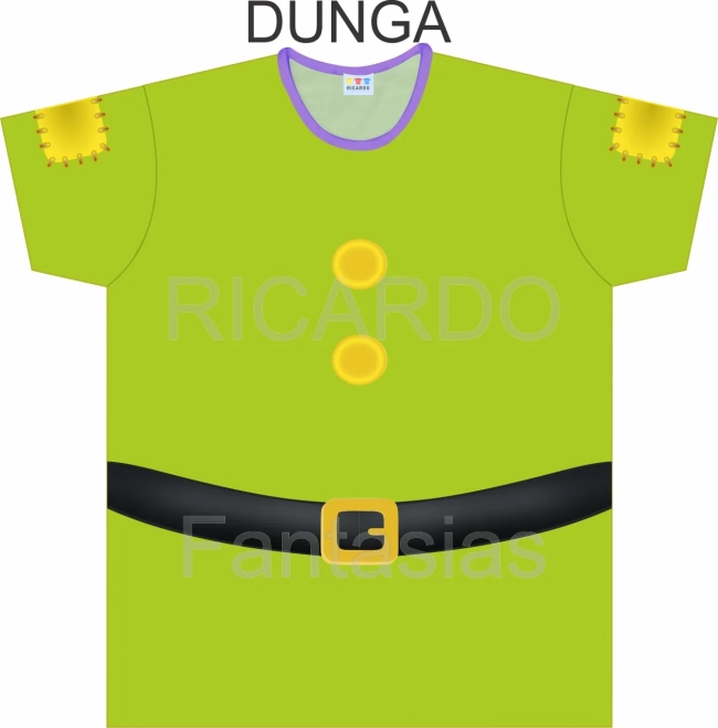Camiseta Infantil Fantasia Anãozinho com Barba Branca e Cinto