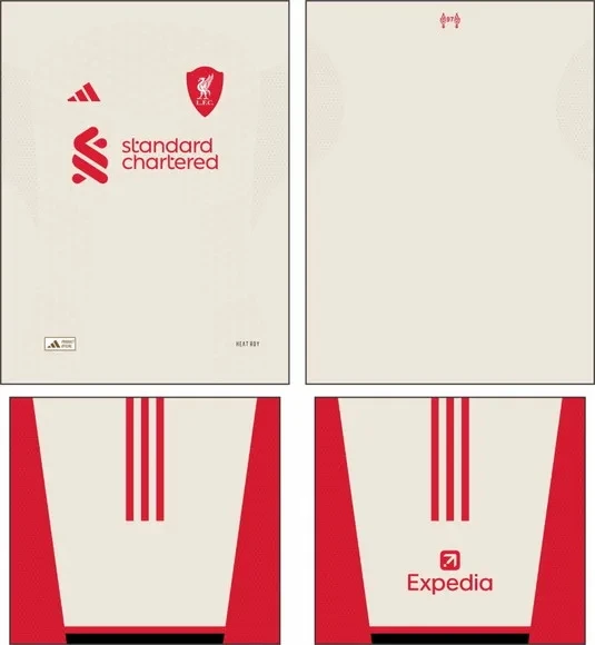 Arte Vetor Camisa Liverpool Visita 2025-2026