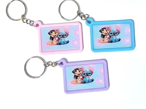 Chaveiro Lilo & Stitch Emborrachado com Resina 6 Unidades