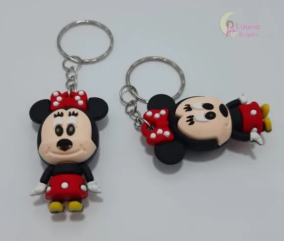 Chaveiro Minnie Emborrachado Pct 02 Unidades