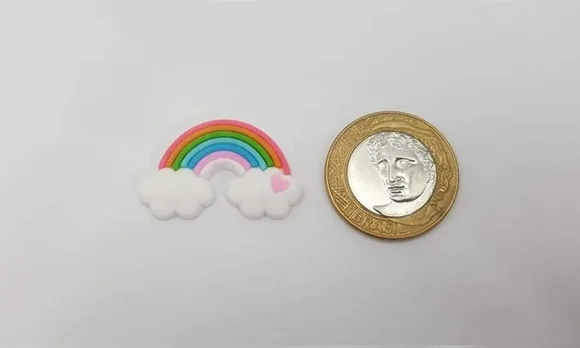 Aplique de Arco-íris Emborrachado de 2cm