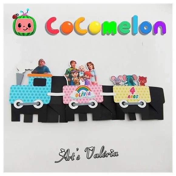 Trenzinho Personalizado - Enfeite de Mesa