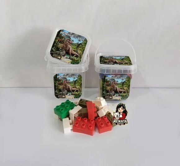 Monta Monta no Baldinho Personalizado Dinossauro Jurassic