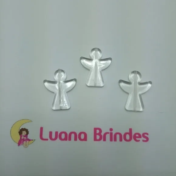 Anjo Transparente de Acrílicopassante 3,5cm Pct 20 Unidades