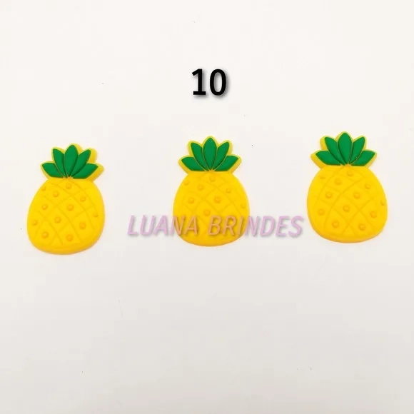 Apliques Emborrachados Variados - Frutas - Pct. C/10 Unid.