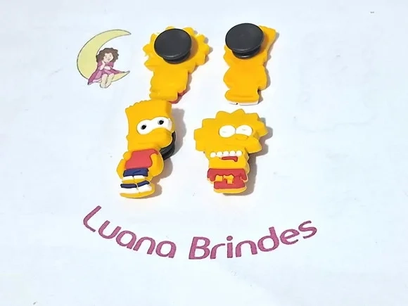 Pins de Crocs os Simpsons Emborrachado Pacote com 6 Unidades
