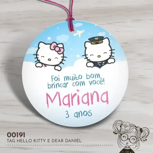 Tag Redonda Hello Kitty e Dear Daniel - 00191
