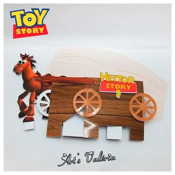 Carroça com Cavalo Bala no Alvo do Toy Story