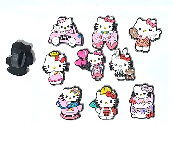 Adaptador P/tênis Hello Kitty Pacote com 9 Unidades