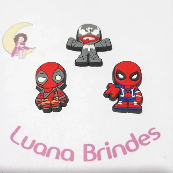 Aplique Super Herois Emborrachado 2,6cm Pacote com 6 Unidade