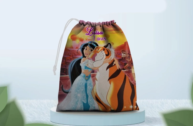 Saquinho Surpresa Personalizado da Princesa Jasmine