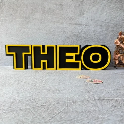 Letras Decorativas Personalizadas em MDF para Quarto de Bebê e Festas - Tema Star Wars