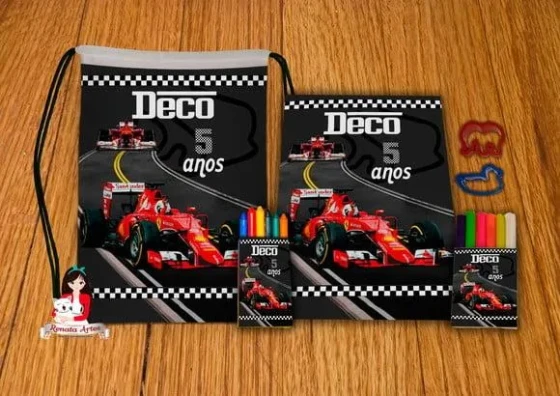 Kit Passatempo Personalizado na Mochila Formula 1