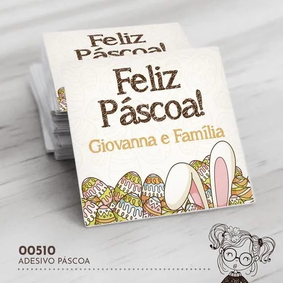 Adesivo Quadrado Páscoa - 00510