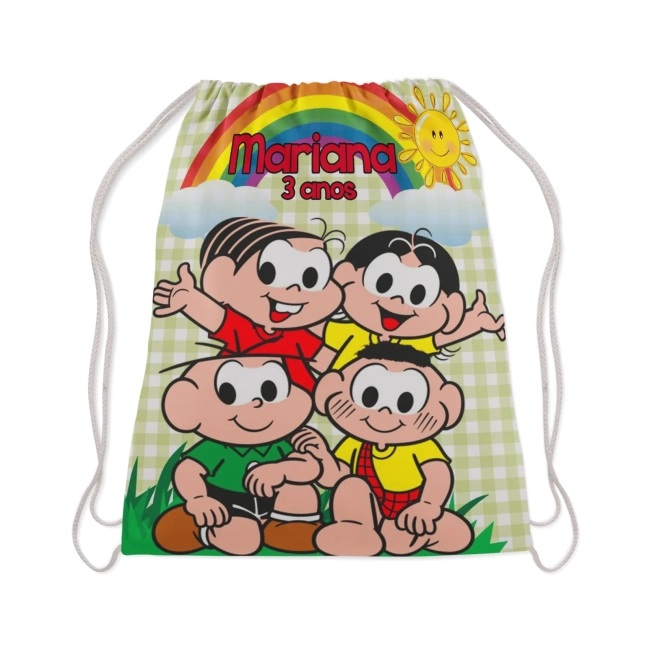 Mochilinha Personalizada para lembrancinhas da Turma da Monica