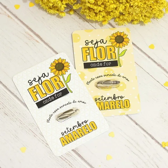 Cápsula com Semente Girassol - Setembro Amarelo